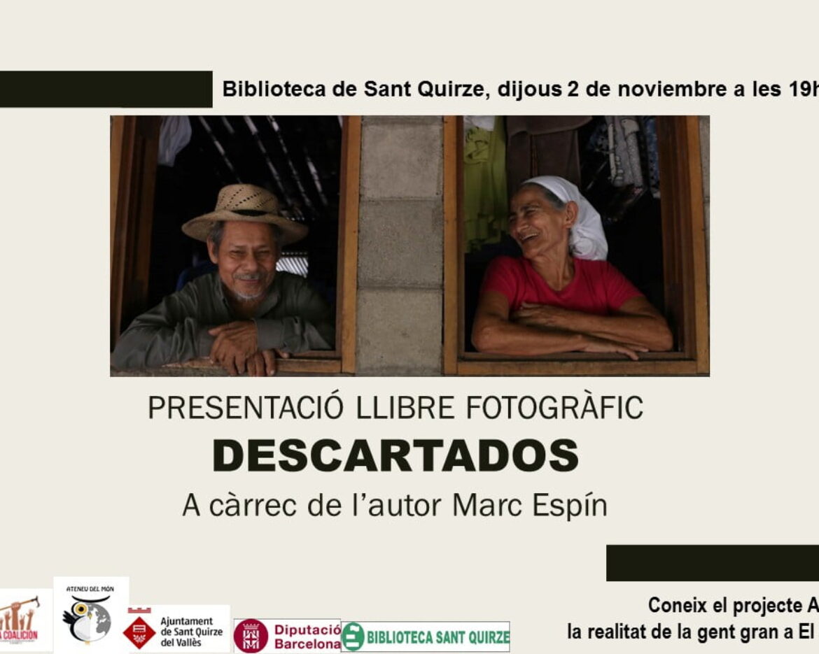 Cartel presentación libro Descartados en Sant Quirze