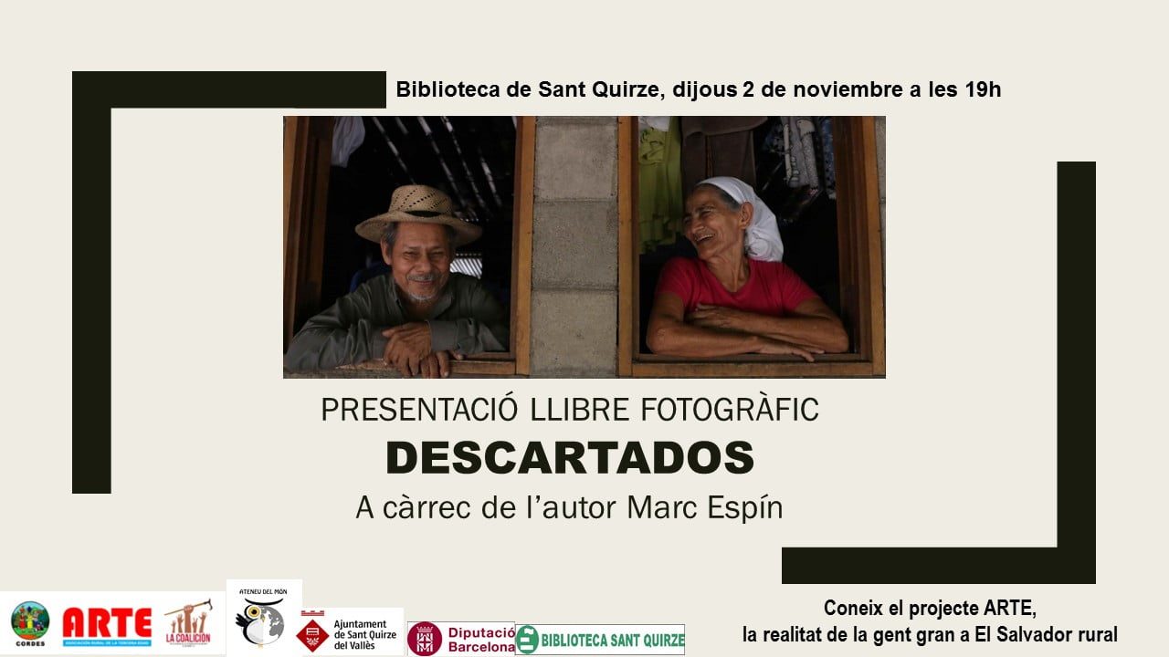 Cartel presentación libro Descartados en Sant Quirze
